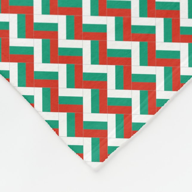 Patchwork Bulgarien Flaggenmuster Fleecedecke (Ecke)