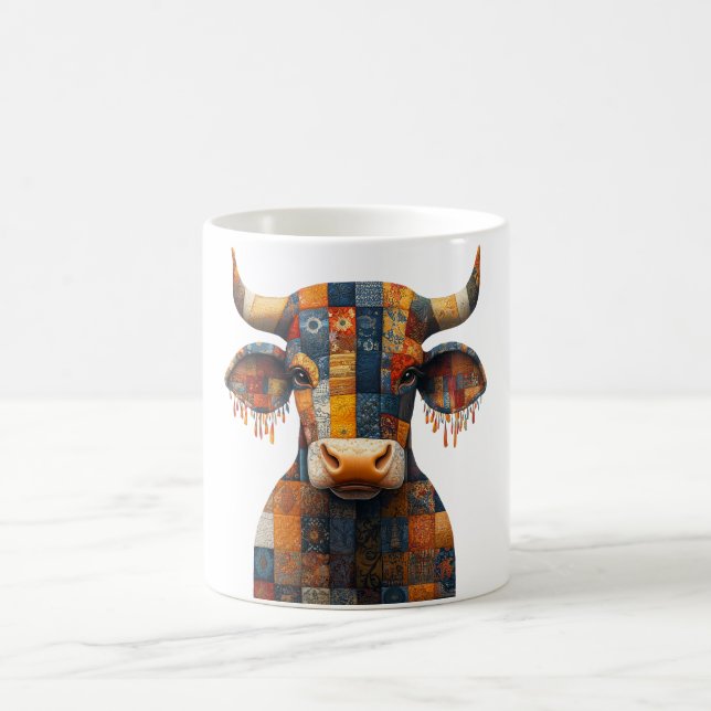 Patchwork Bull-Tasse Kaffeetasse (Mittel)