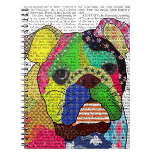 Patchwork Bulldog Notizblock