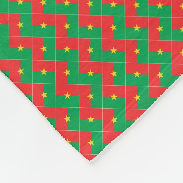 Patchwork Burkina Faso Flaggenmuster Fleecedecke (Ecke)