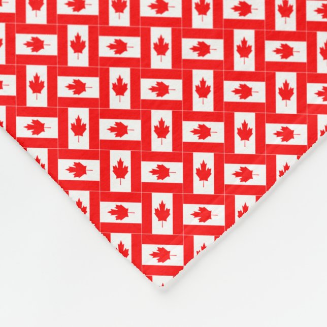 Patchwork Canada Flag Pattern Fleecedecke (Ecke)