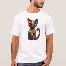Patchwork Cat T - Shirt