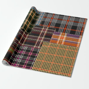 patchwork chercks pattern, tartan design, surface  geschenkpapier