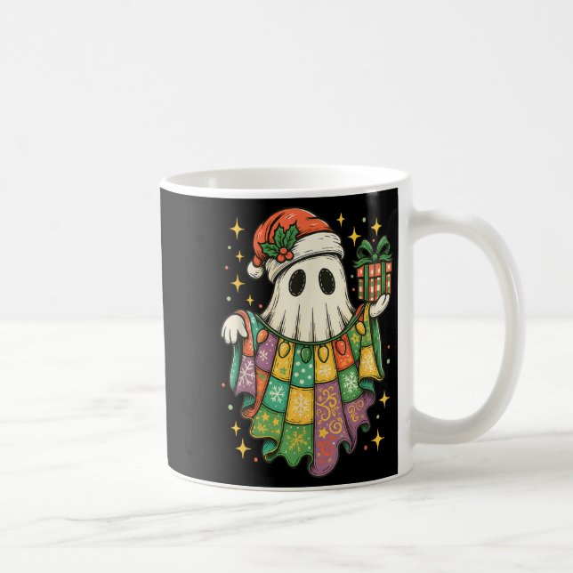 Patchwork Christmas Ghost Christmas, Christmas Boo Kaffeetasse (Rechts)