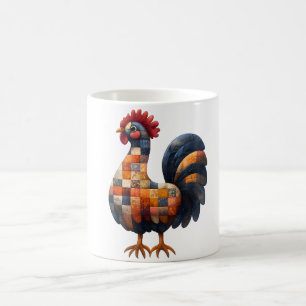 Patchwork Cockerel Mug