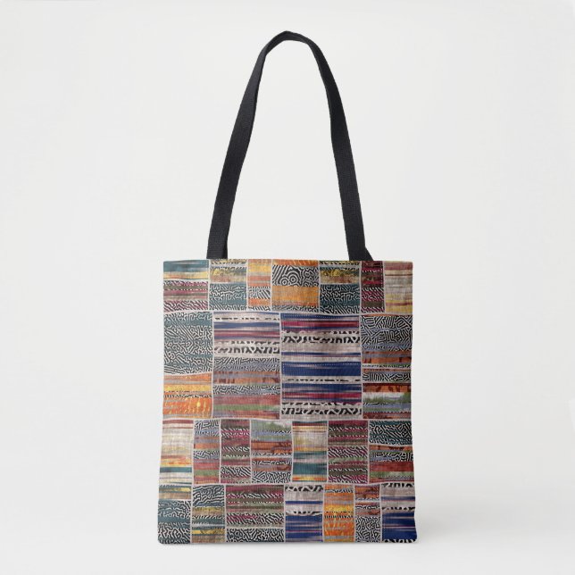 Patchwork-Collage: gemustertes Quiltmuster. Tasche (Vorderseite)