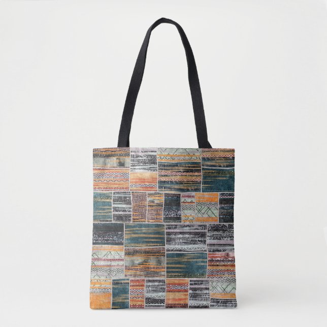 Patchwork-Collage-Mix, Quilt-Musterdruck. Tasche (Vorderseite)