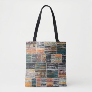 Patchwork-Collage-Mix, Quilt-Musterdruck. Tasche