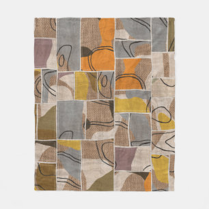 Patchwork-Collage, Quilt-Mix-Muster Fleecedecke