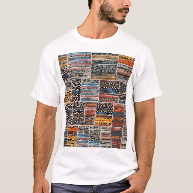 Patchwork-Collage: Quilt-Muster-Extravaganz T-Shirt (Vorderseite)