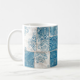 Patchwork-Collage: Quilt-Muster-Mix Kaffeetasse