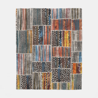 Patchwork Collage: Quilt Pattern Extravaganza Fleecedecke