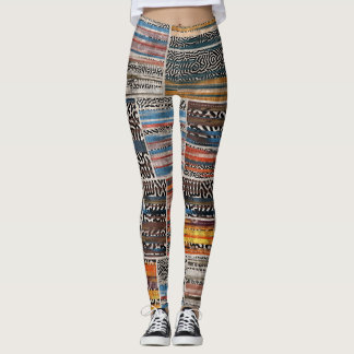 Patchwork Collage: Quilt Pattern Extravaganza Leggings