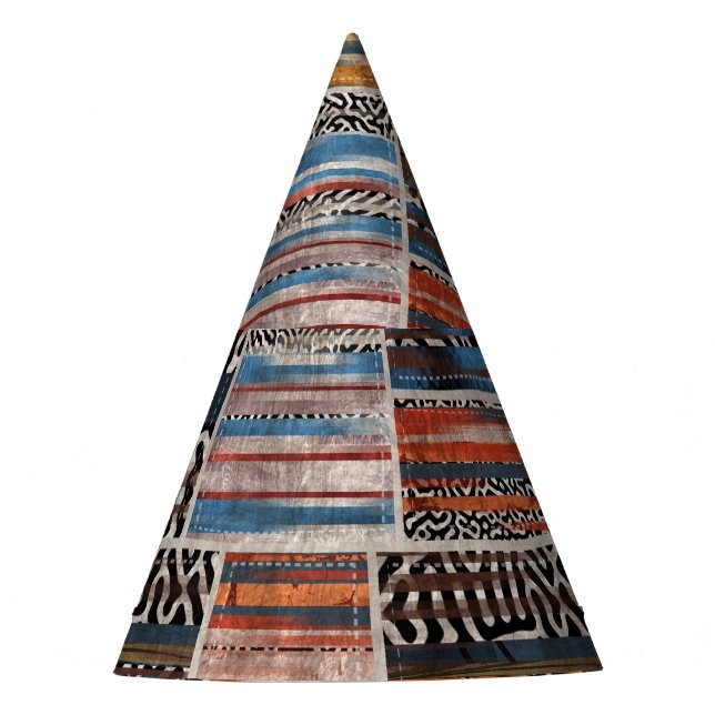 Patchwork Collage: Quilt Pattern Extravaganza Partyhütchen (Vorderseite)