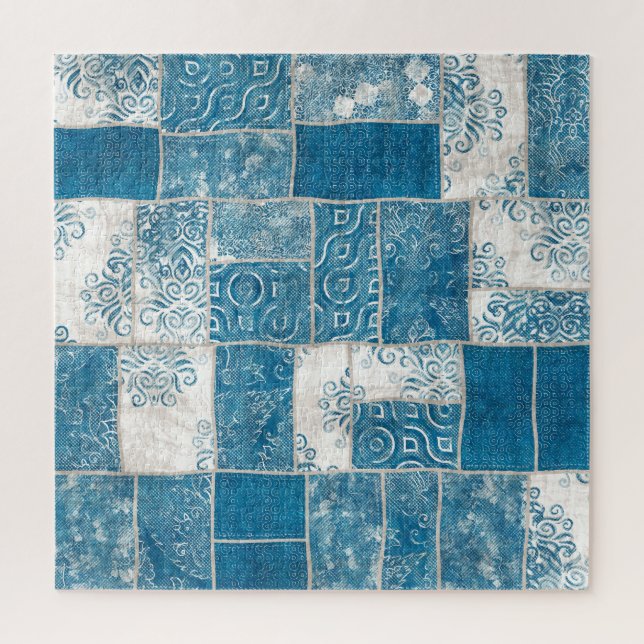 Patchwork-Collage: Quilt Pattern Mix (Vertikal)