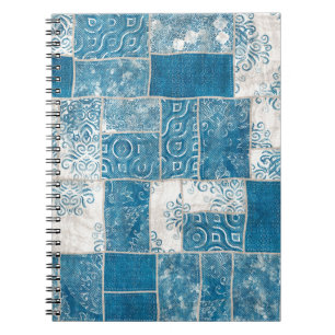 Patchwork-Collage: Quilt Pattern Mix Notizblock