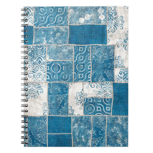 Patchwork-Collage: Quilt Pattern Mix Notizblock (Vorderseite)