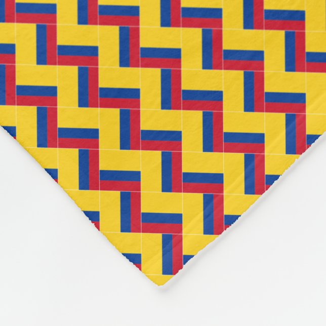 Patchwork Colombia Flag Pattern Fleecedecke (Ecke)