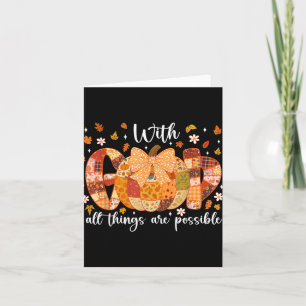 Patchwork Coquette Pumpkin mit Gott Alle Dinge sin Karte