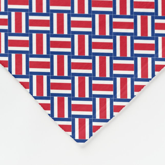 Patchwork Costa Rica Flag Muster Fleecedecke (Ecke)