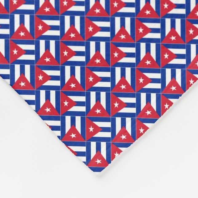 Patchwork Cuba Flag Pattern Fleecedecke (Ecke)