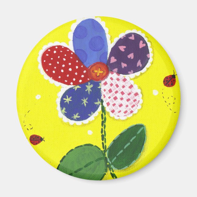 Patchwork-Daisy-Magnet Magnet (Vorne)