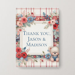 Patchwork Denim Koala Button