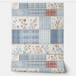 Patchwork Denim Koala Wallpaper Tapete
