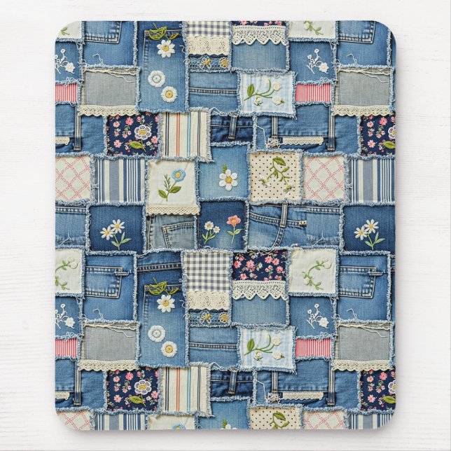 Patchwork Denim Mousepad (Vorne)