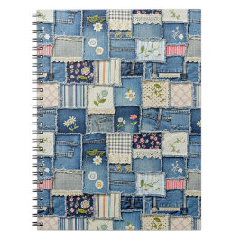 Patchwork-Denim Notizblock