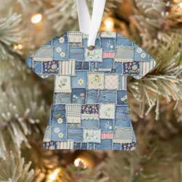 Patchwork Denim Ornament