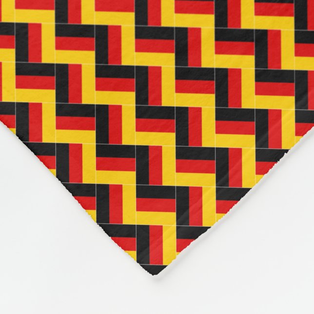 Patchwork Deutschland Flaggenmuster Fleecedecke (Ecke)