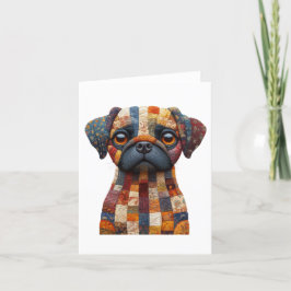 Patchwork Dog Grußkarte Dankeskarte