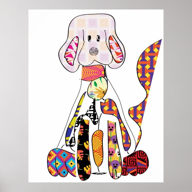 Patchwork Doggy Poster (Vorne)