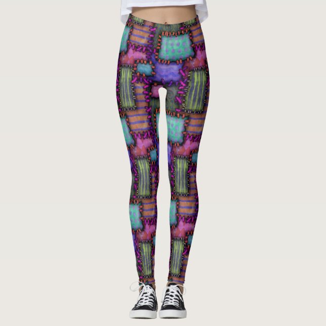 Patchwork Doll Kostüme Leggings (Vorderseite)