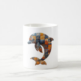Patchwork Dolphin Tasse
