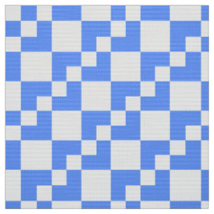 Patchwork Domino - Baby Blue und White Stoff