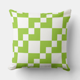 Patchwork Domino - Martian Green und White Kissen