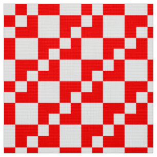 Patchwork Domino - Rot und Weiß Stoff