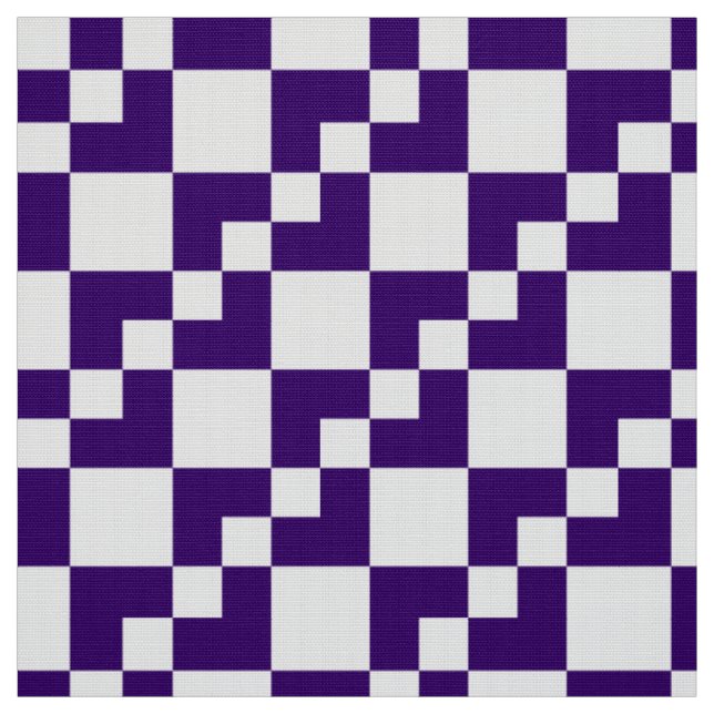 Patchwork Domino - Tief Lila und weiß Stoff (Muster)