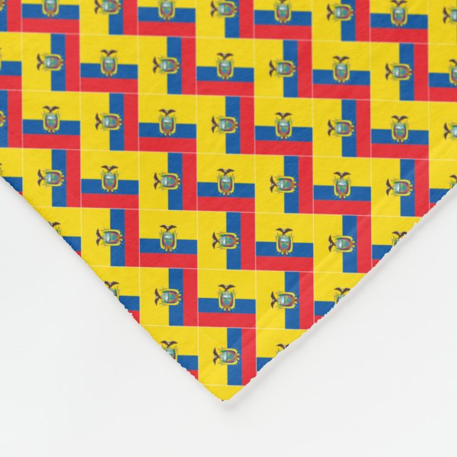 Patchwork Ecuador Flag Muster Fleecedecke (Ecke)