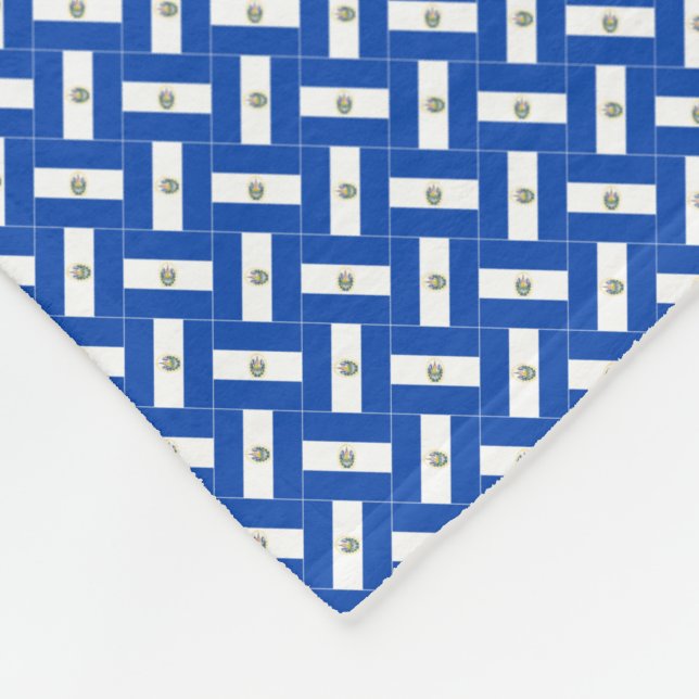 Patchwork El Salvador Flag Muster Fleecedecke (Ecke)