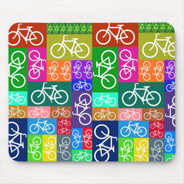 Patchwork fährt Kunst rad Mousepad (Vorne)