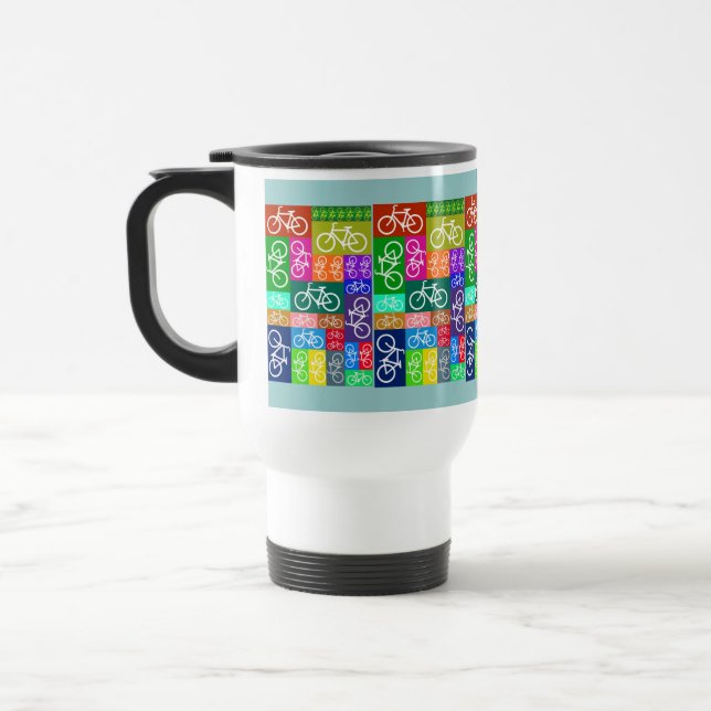 Patchwork fährt Kunst rad Reisebecher (Links)