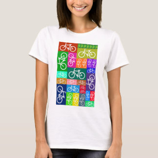 Patchwork fährt Kunst rad T-Shirt