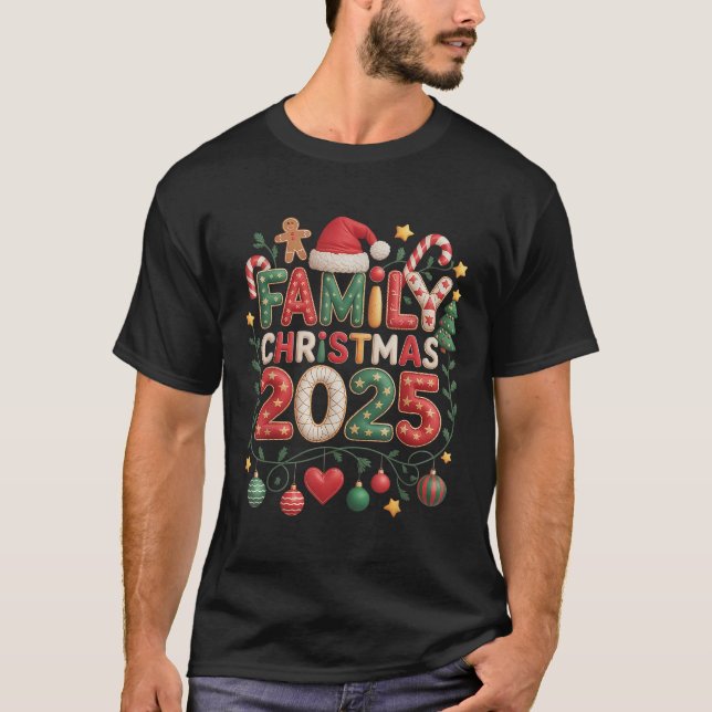 Patchwork Family Christmas 2025 Matching T-Shirt (Vorderseite)