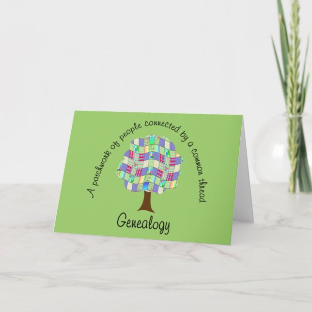 Patchwork Family Tree Karte (Vorderseite)