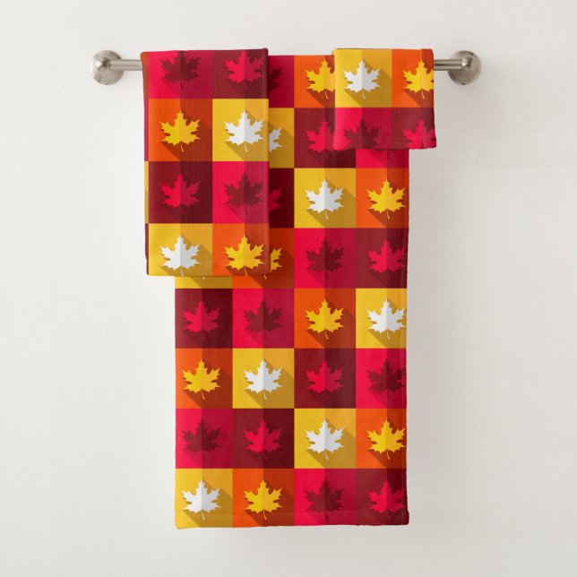 Patchwork Feuilles d'érable d'automne (En situation)