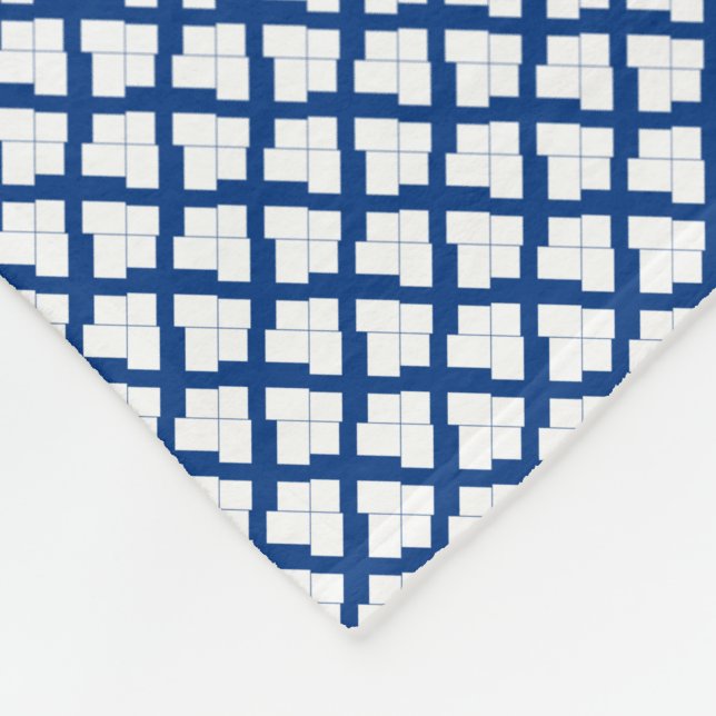 Patchwork Finnland Flaggenmuster Fleecedecke (Ecke)