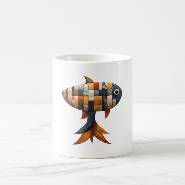 Patchwork Fisch Tasse (Mittel)